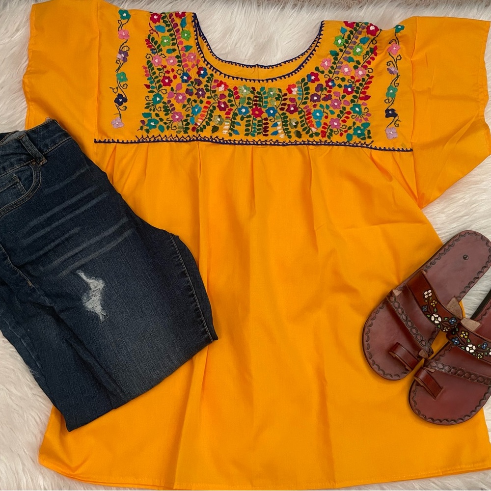 S-M-L-XL-2XL-3XL-5XL EMBROIDERED BLOUSES